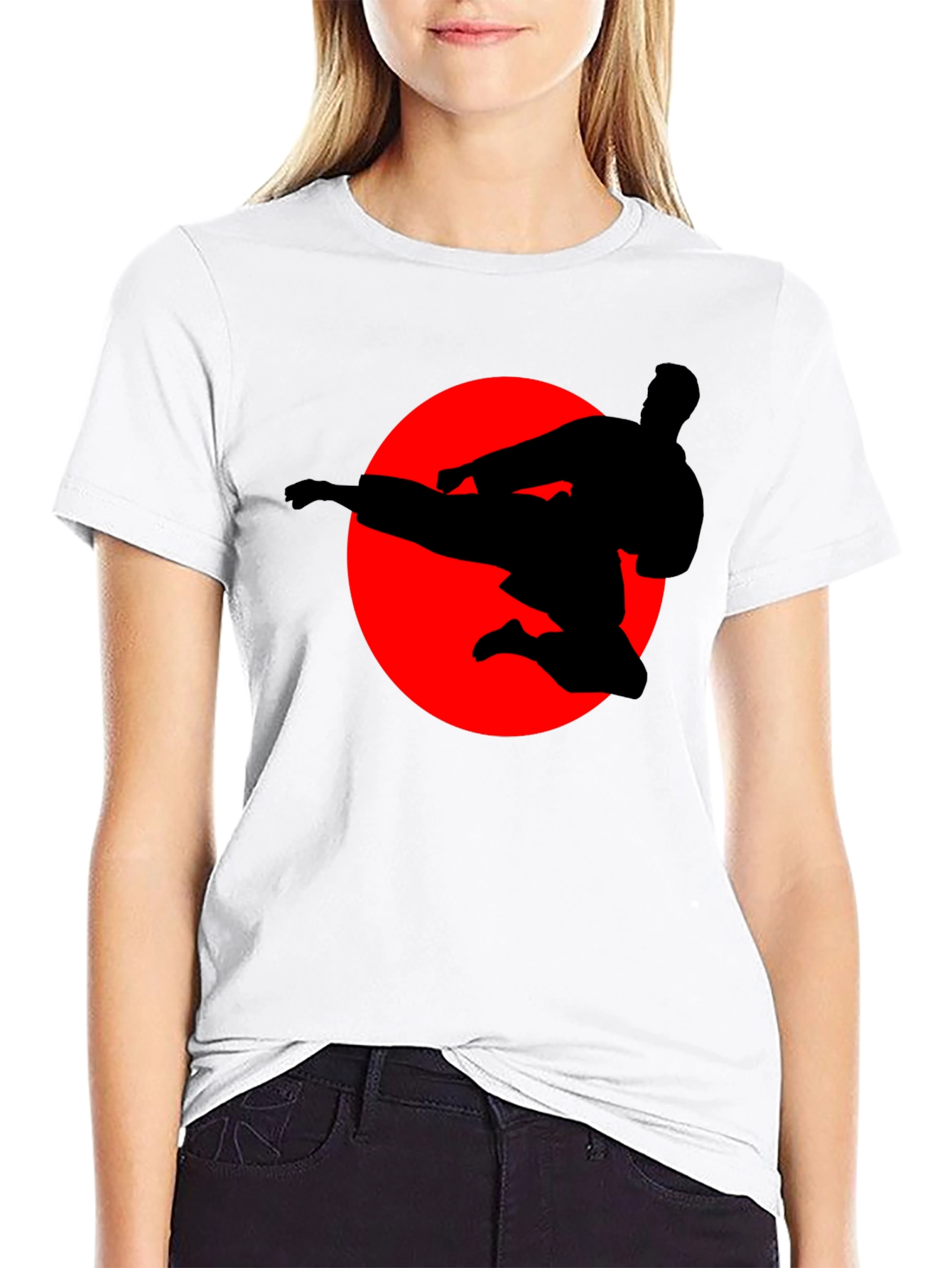 Karate Silhouette Graphic Tee - Martial Arts T-Shirt