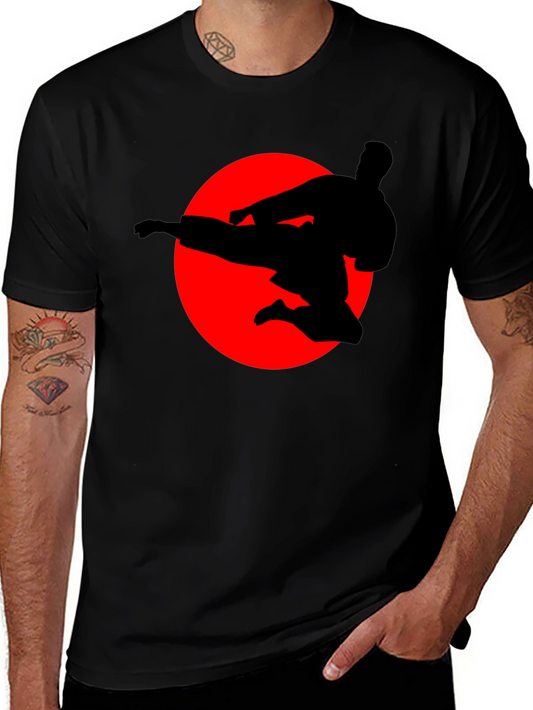 Karate Silhouette Graphic Tee - Martial Arts T-Shirt