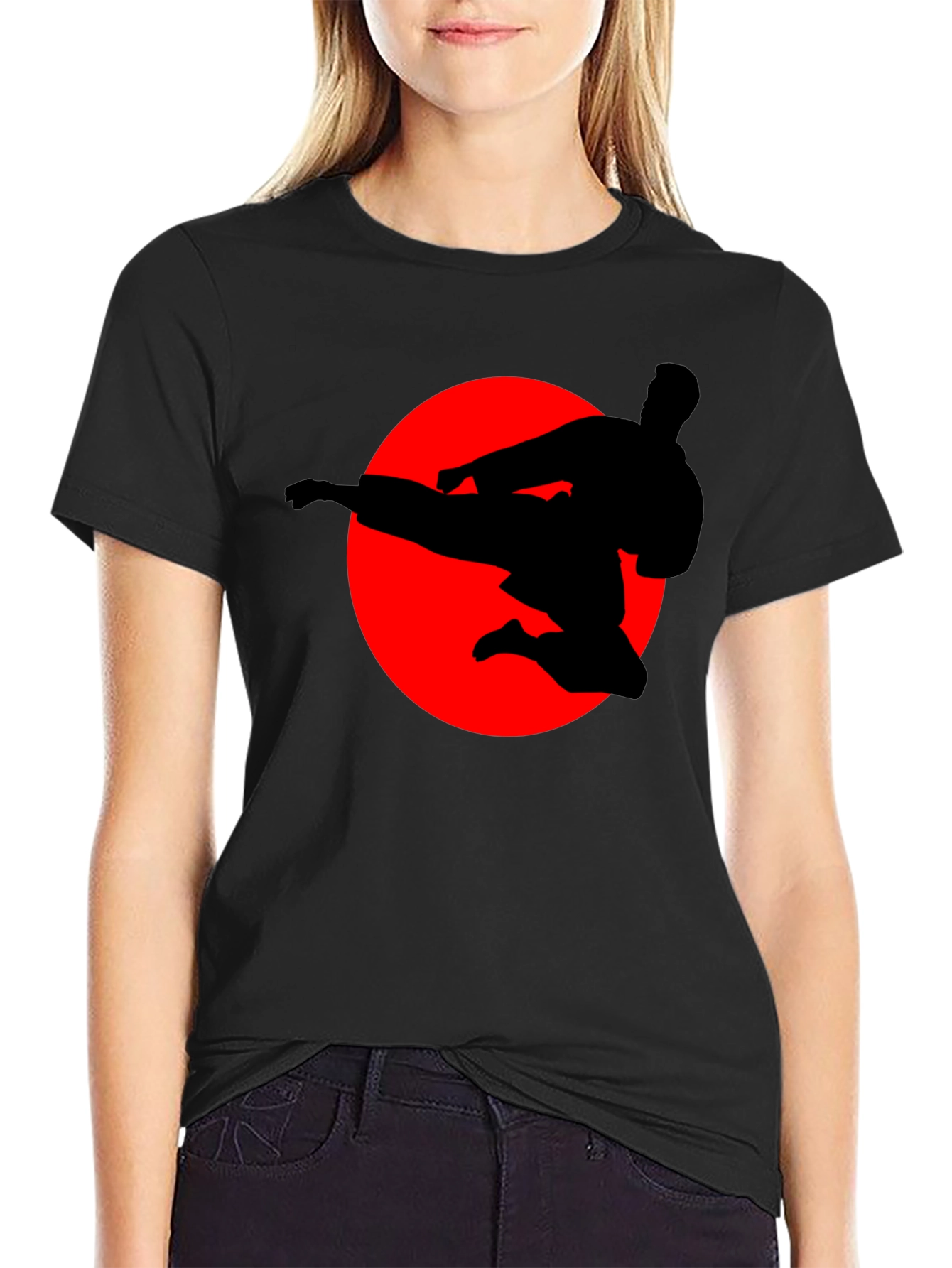 Karate Silhouette Graphic Tee - Martial Arts T-Shirt