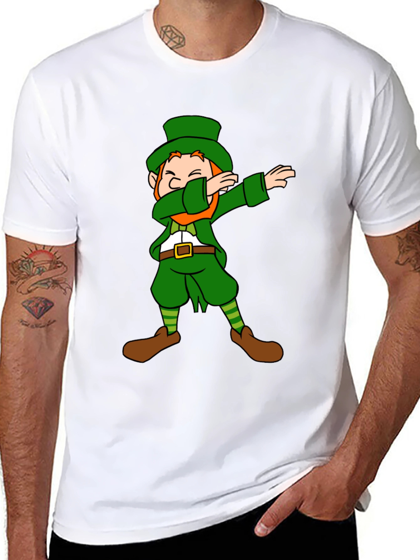 Dabbing Leprechaun Graphic Tee - St. Patricks Day Shirt