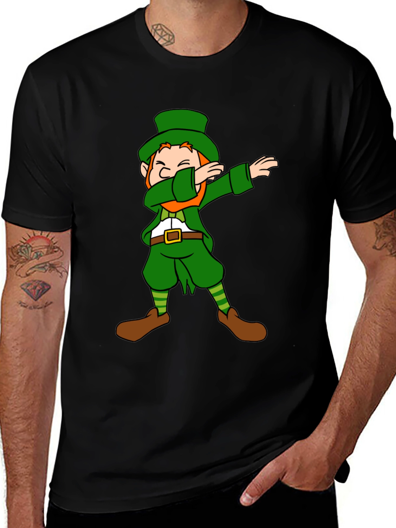 Dabbing Leprechaun Graphic Tee - St. Patricks Day Shirt