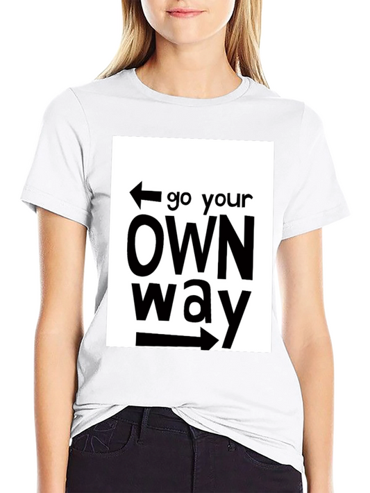 Go Your Own Way Black Graphic T-Shirt