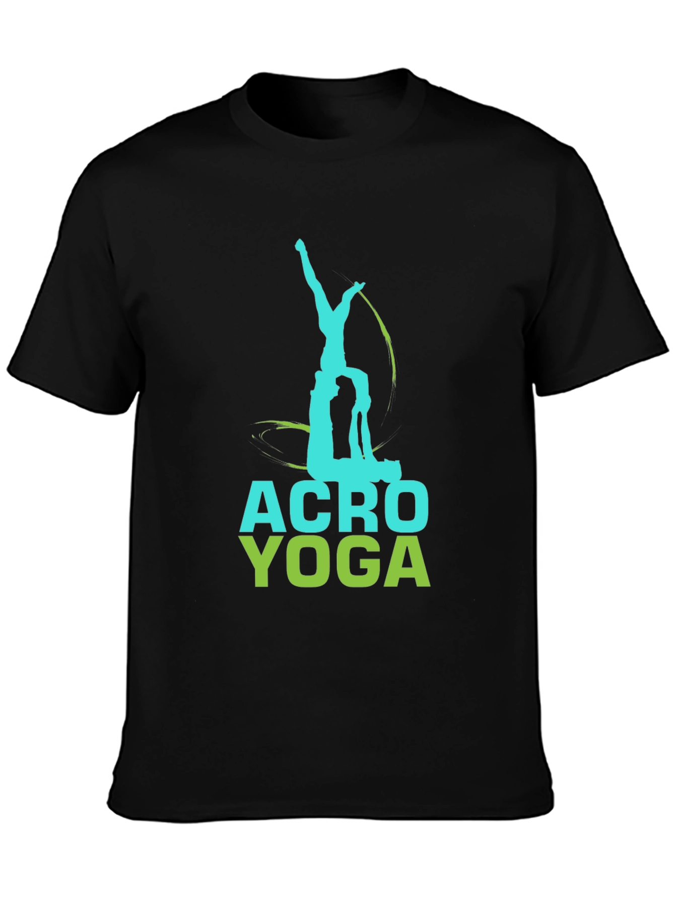 Acro Yoga Graphic Tee - Black Cotton T-Shirt