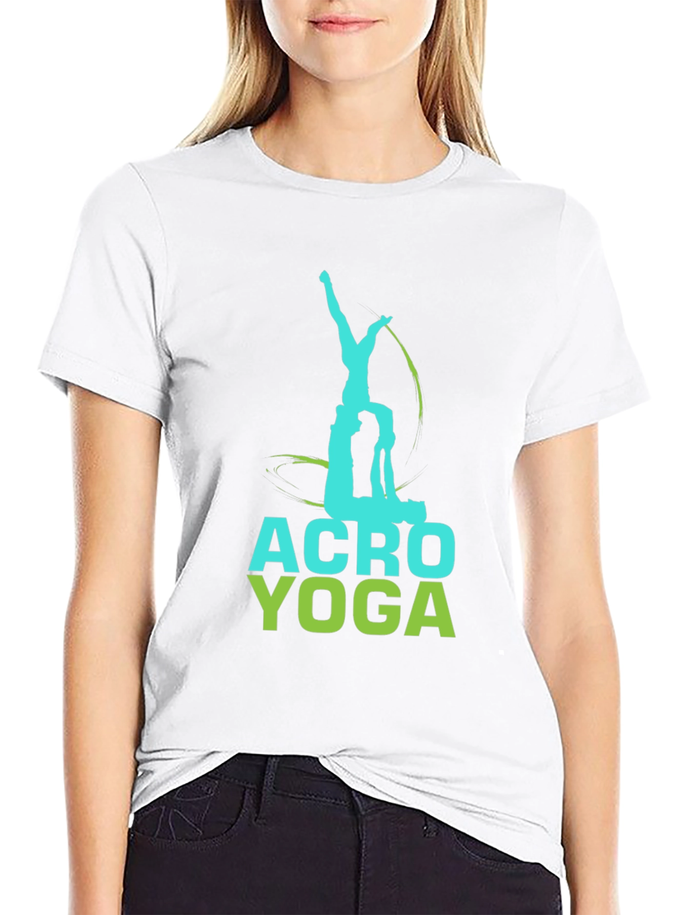 Acro Yoga Graphic Tee - Black Cotton T-Shirt