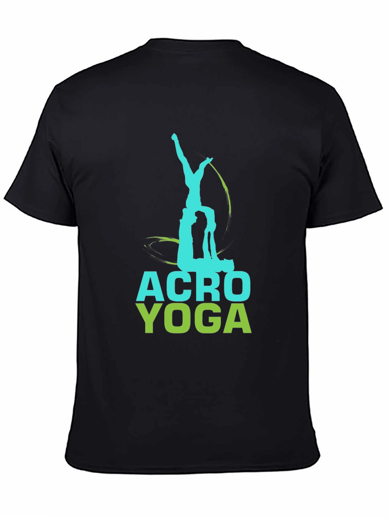 Acro Yoga Graphic Tee - Black Cotton T-Shirt