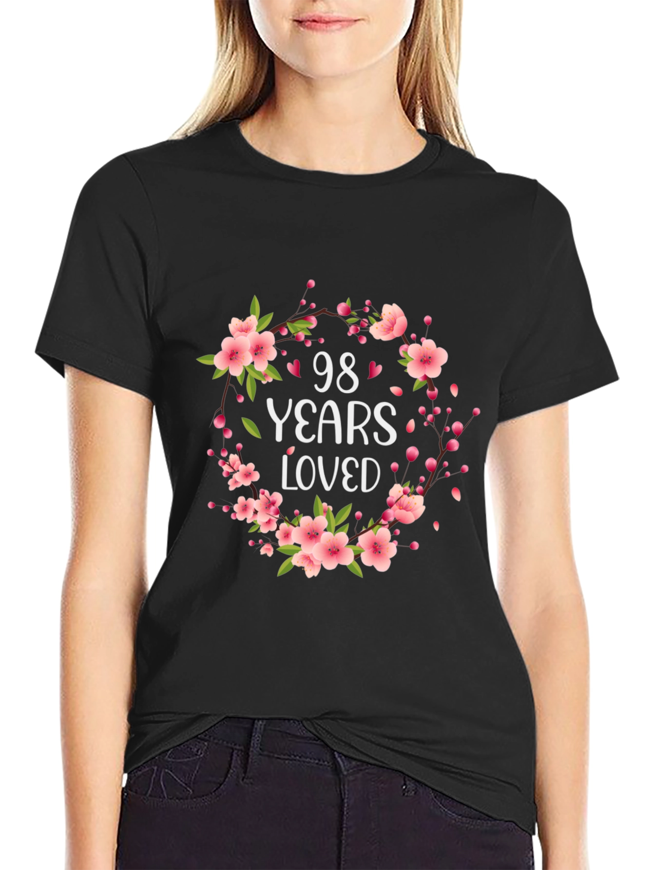 98 Years Loved Floral T-Shirt