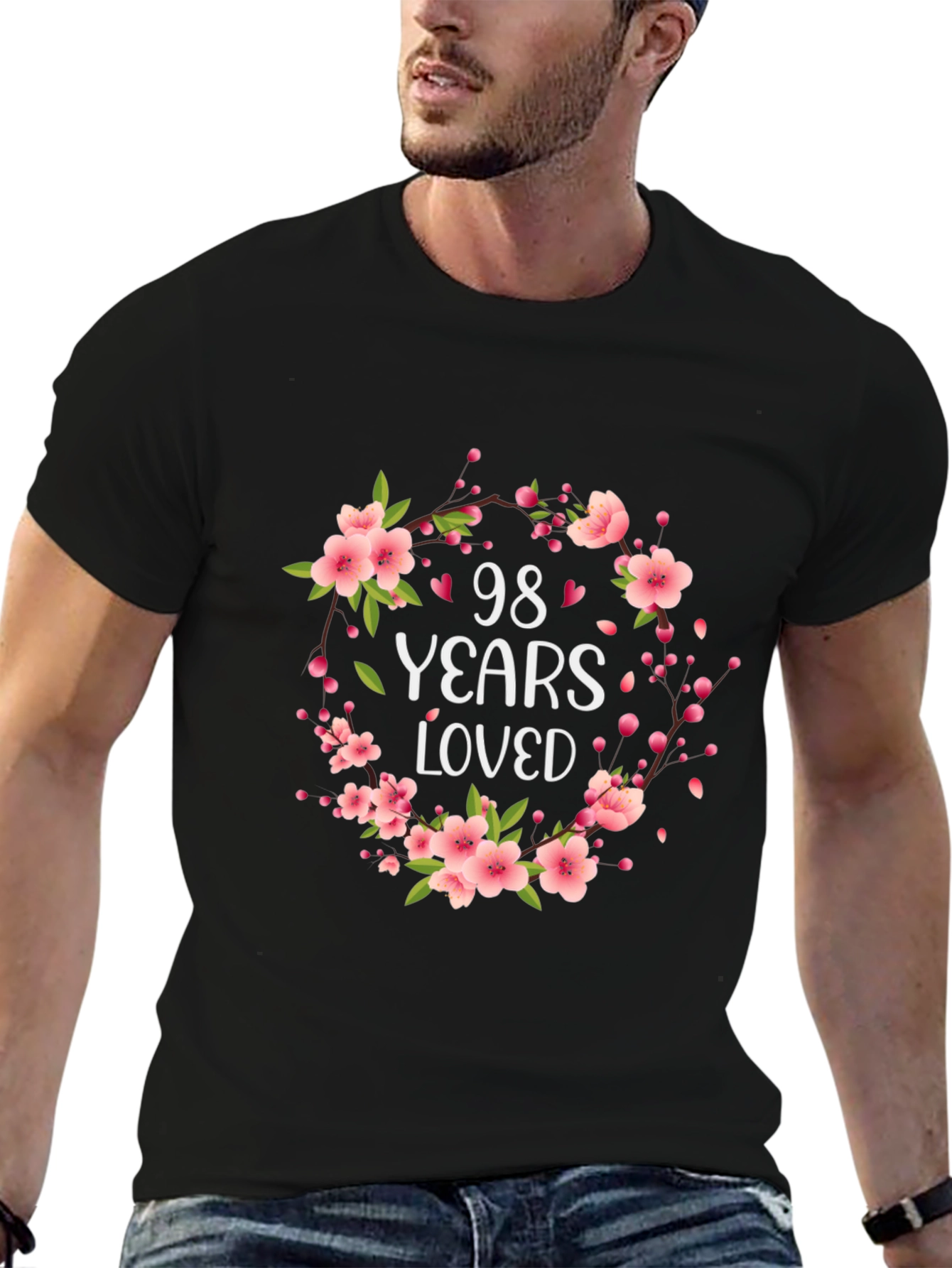 98 Years Loved Floral T-Shirt