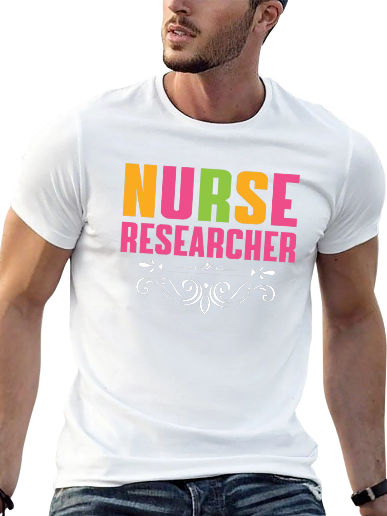 Nurse Researcher Graphic Tee - Black Cotton T-Shirt