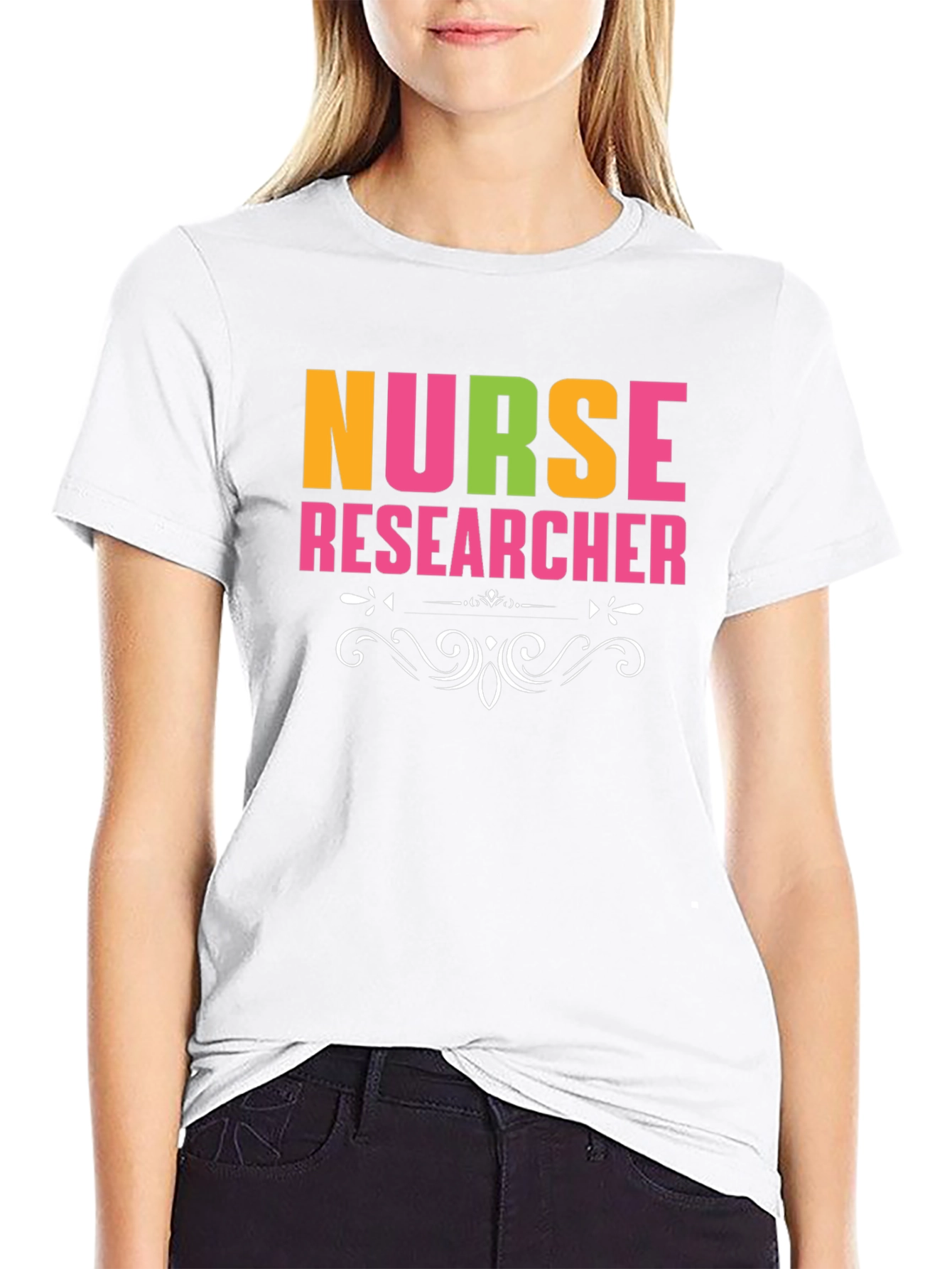 Nurse Researcher Graphic Tee - Black Cotton T-Shirt