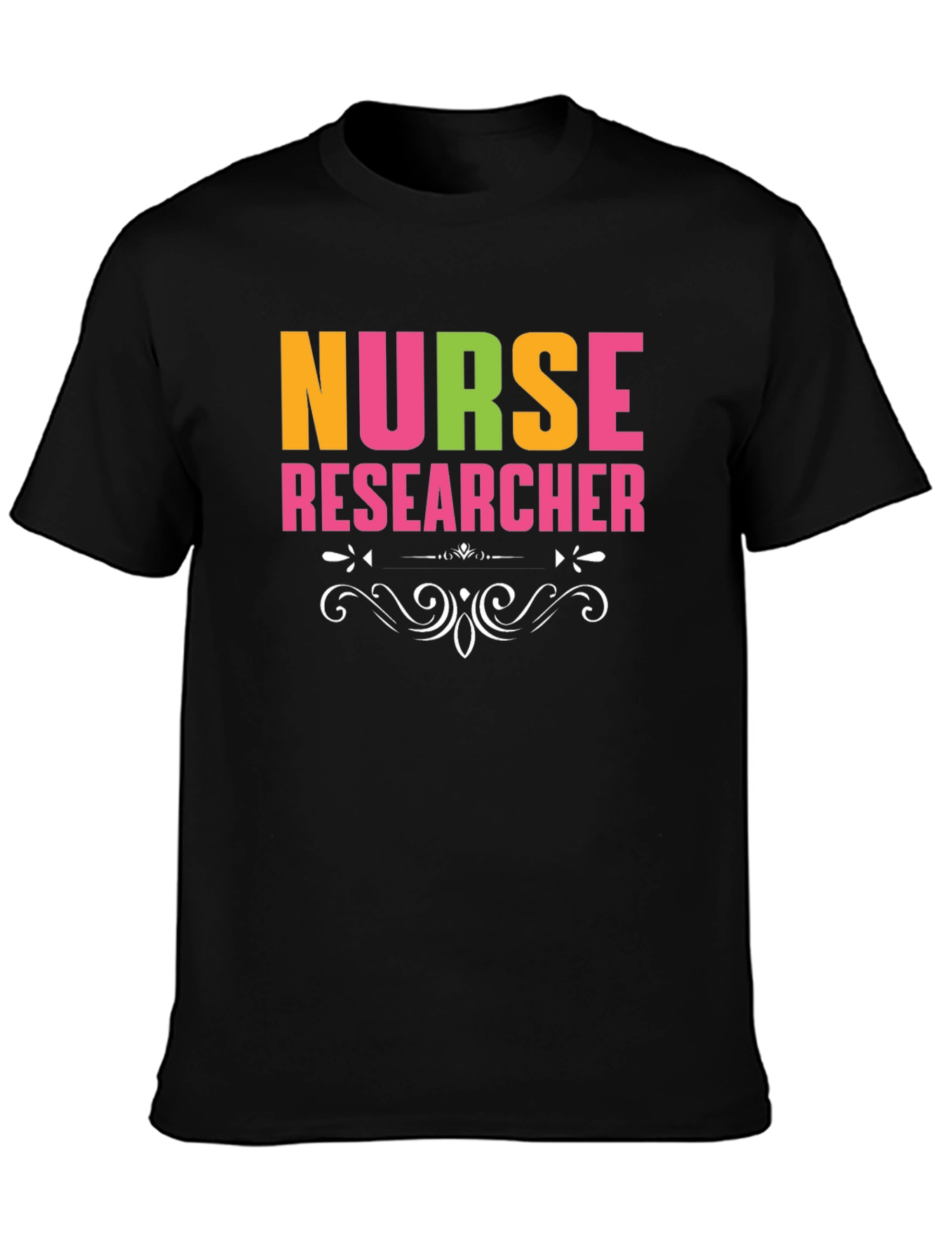 Nurse Researcher Graphic Tee - Black Cotton T-Shirt