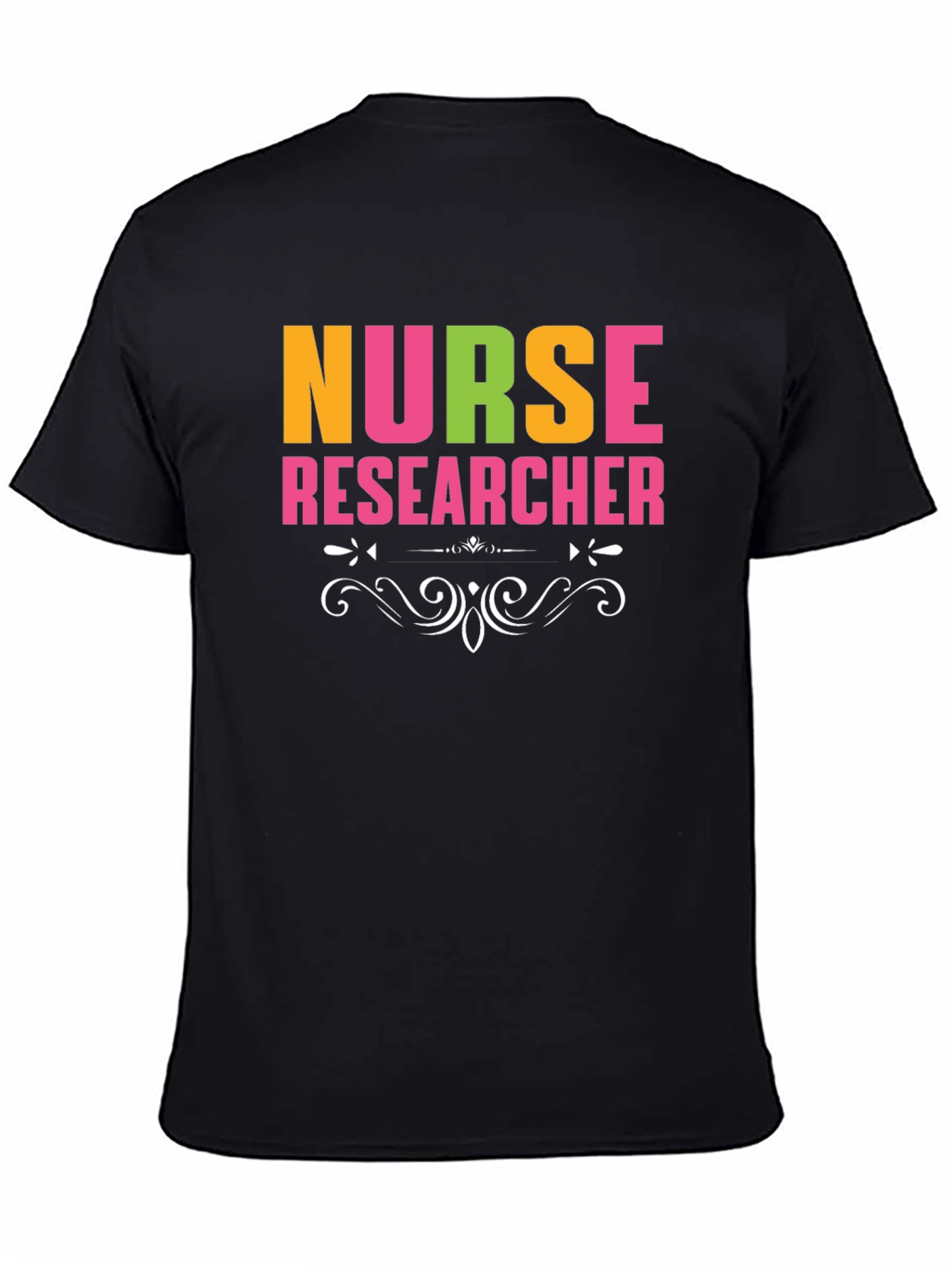 Nurse Researcher Graphic Tee - Black Cotton T-Shirt