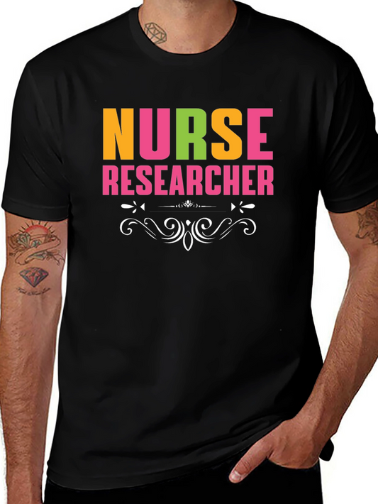 Nurse Researcher Graphic Tee - Black Cotton T-Shirt