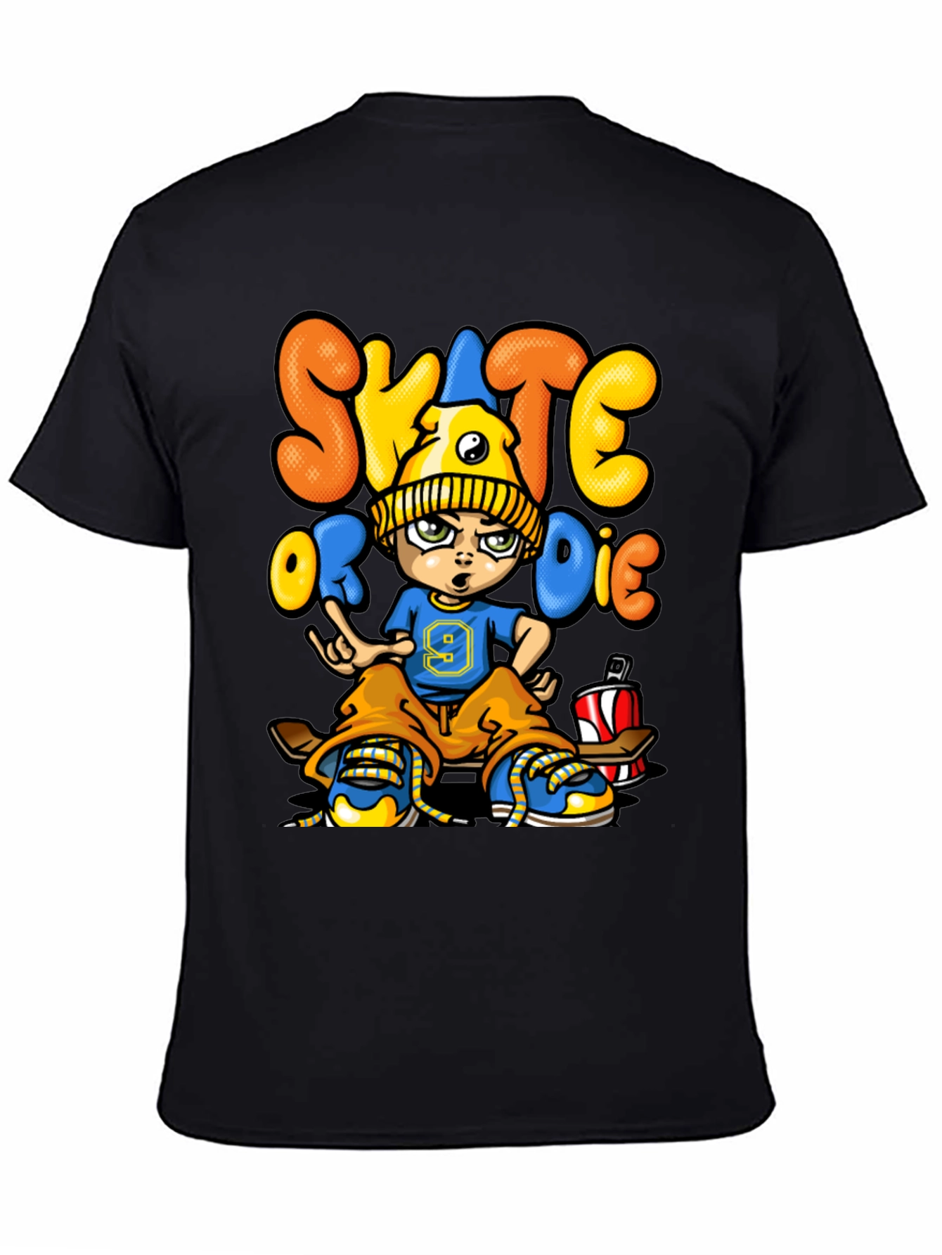 Skate or Die Cartoon Graphic T-Shirt