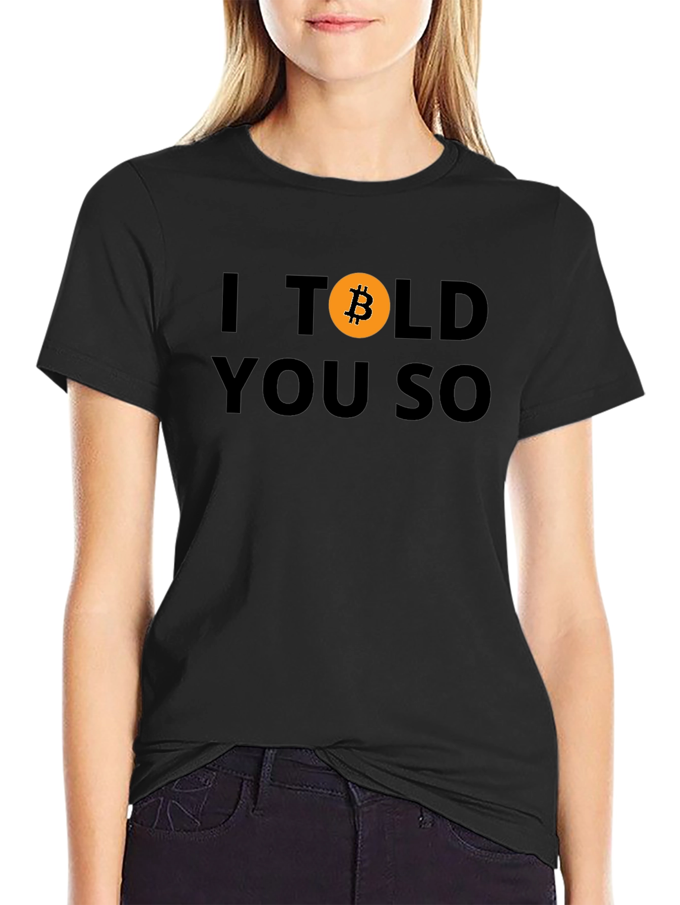 Bitcoin Crypto I Told You So Black Tee