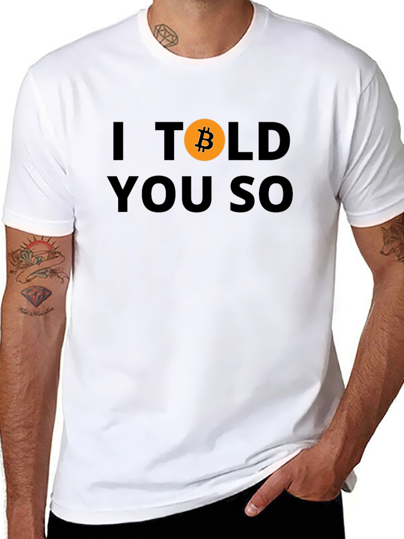 Bitcoin Crypto I Told You So Black Tee
