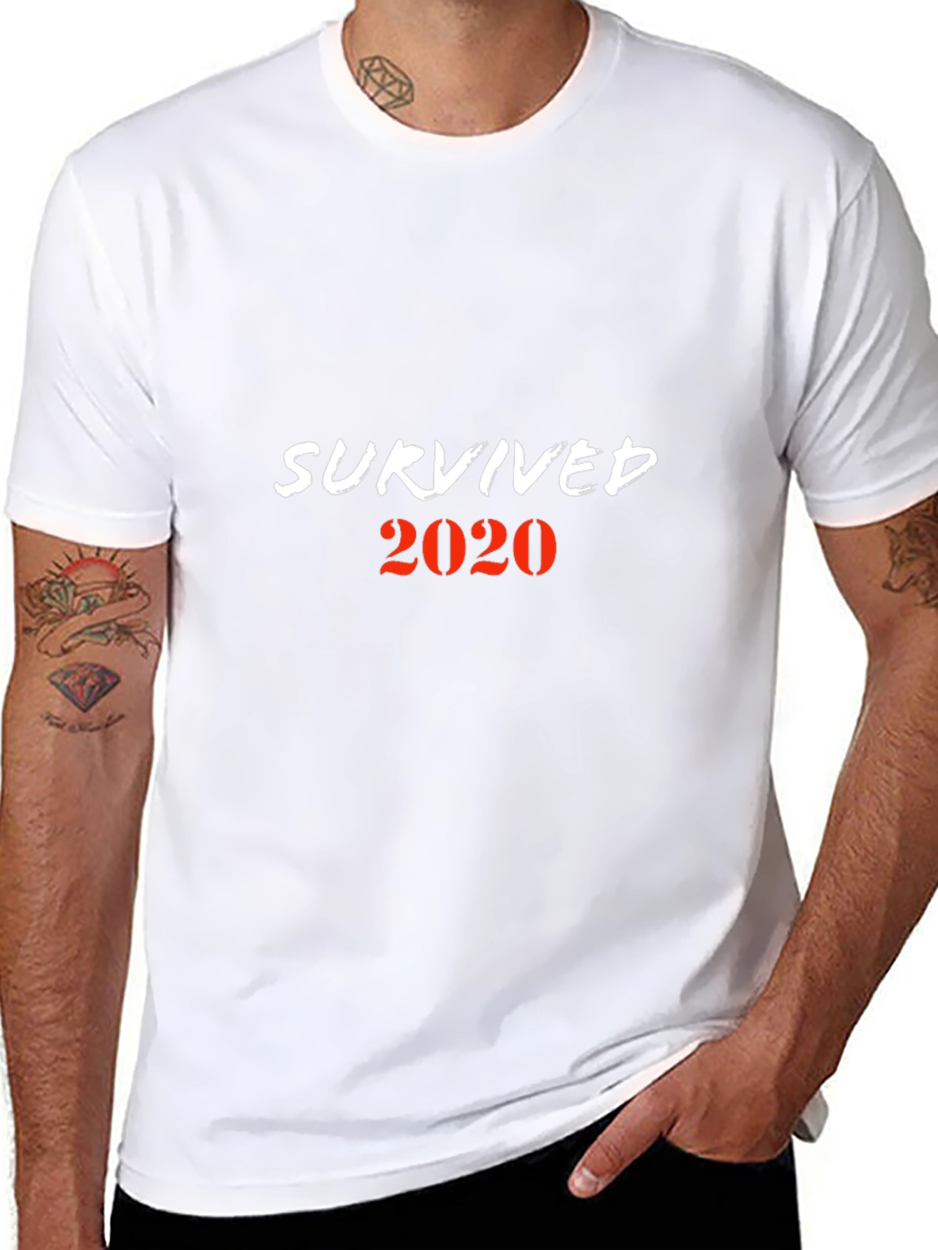 Survived 2020 Black Graphic Tee