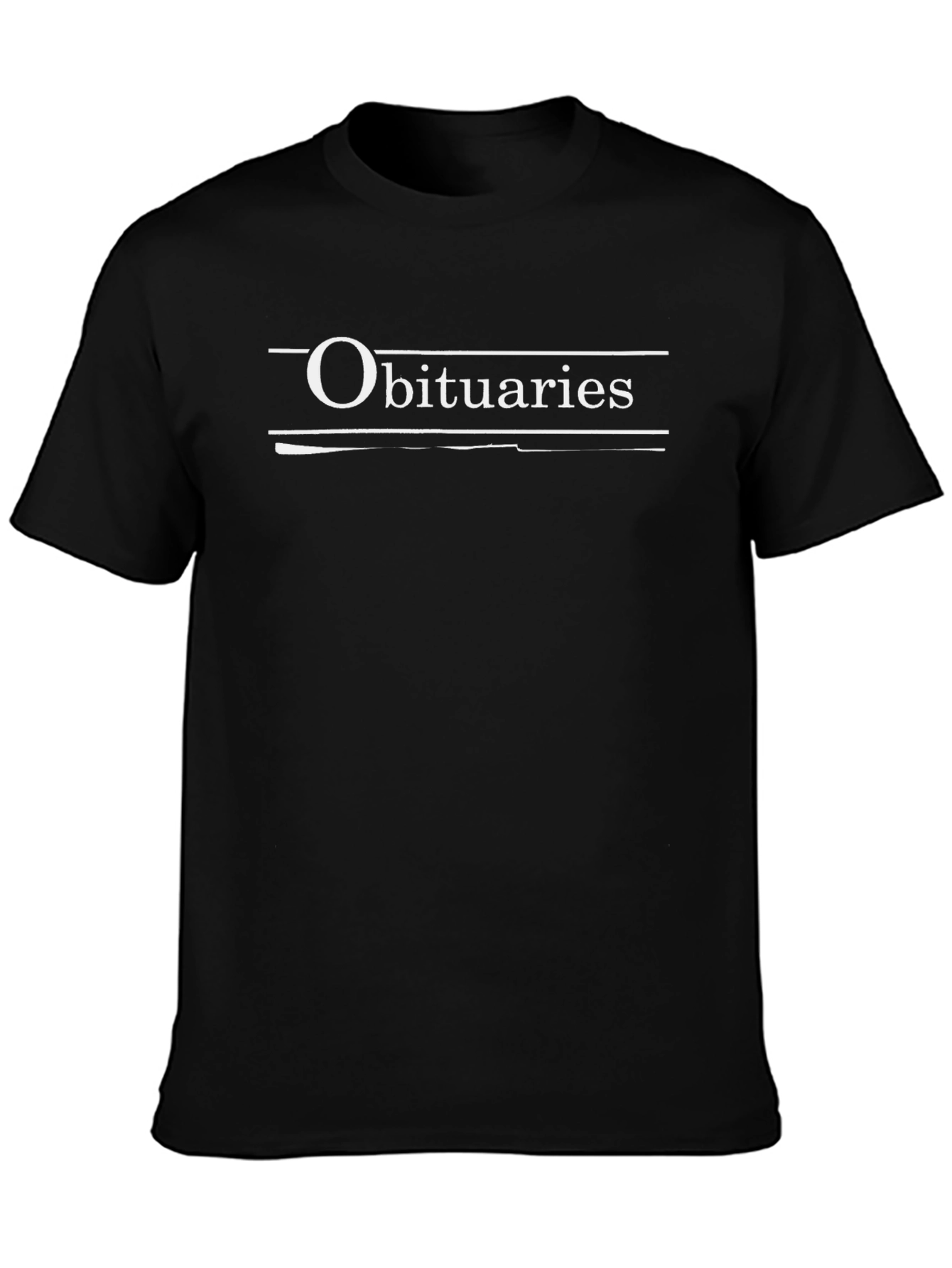 Obituaries Graphic T-Shirt - Black