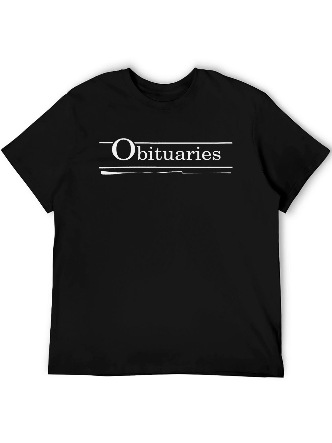 Obituaries Graphic T-Shirt - Black
