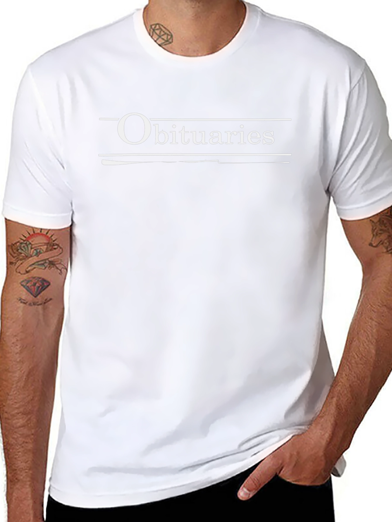 Obituaries Graphic T-Shirt - Black