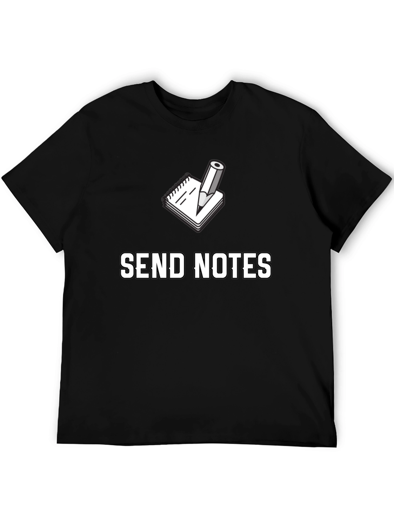 Send Notes Graphic Tee - Black