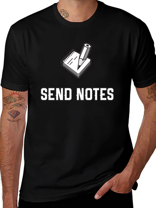 Send Notes Graphic Tee - Black