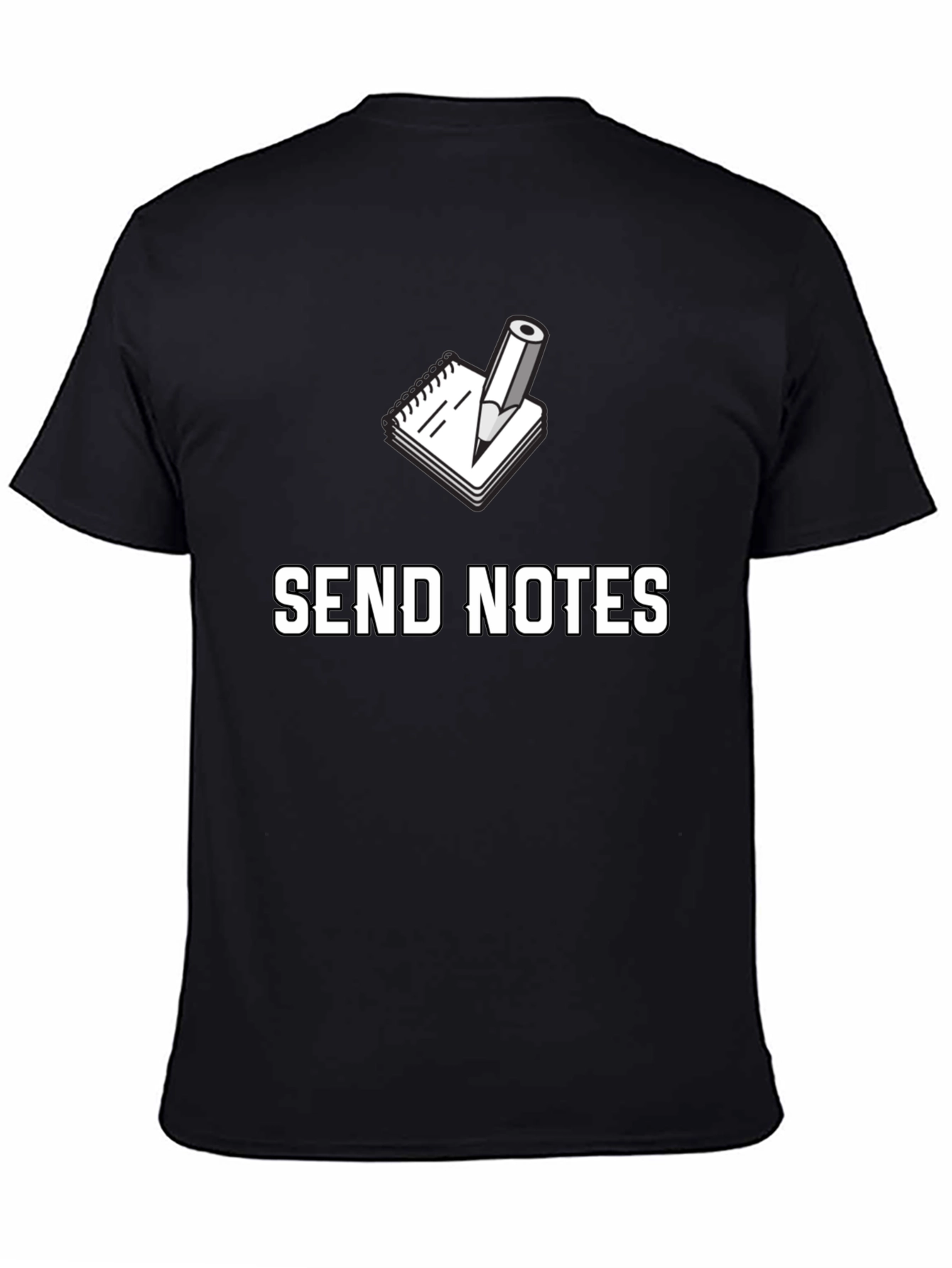 Send Notes Graphic Tee - Black