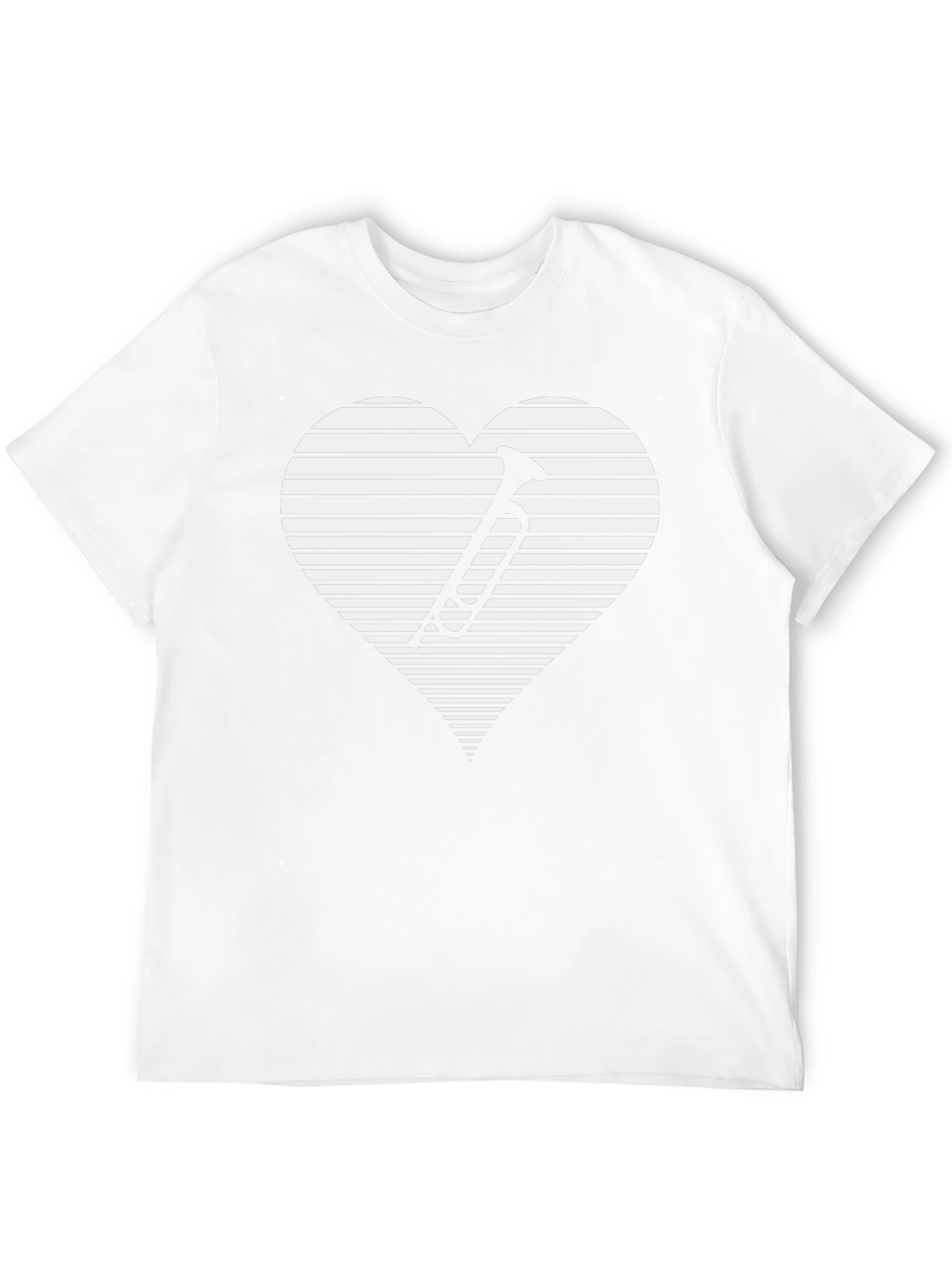 Trumpet Heart Graphic Tee - Musical Shirt