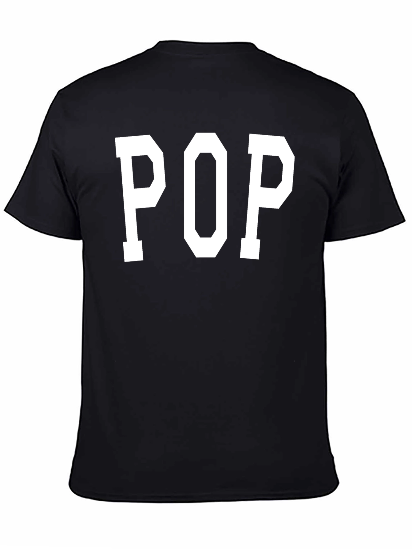 POP T-Shirt - Bold Varsity Style Black Tee