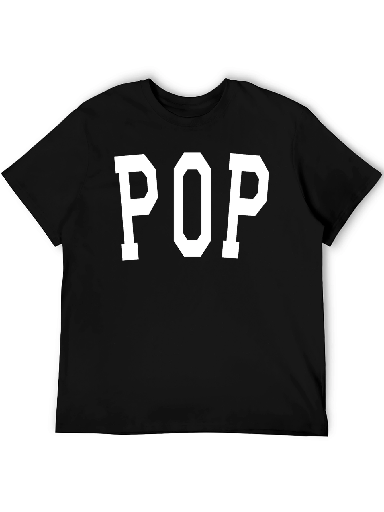POP T-Shirt - Bold Varsity Style Black Tee