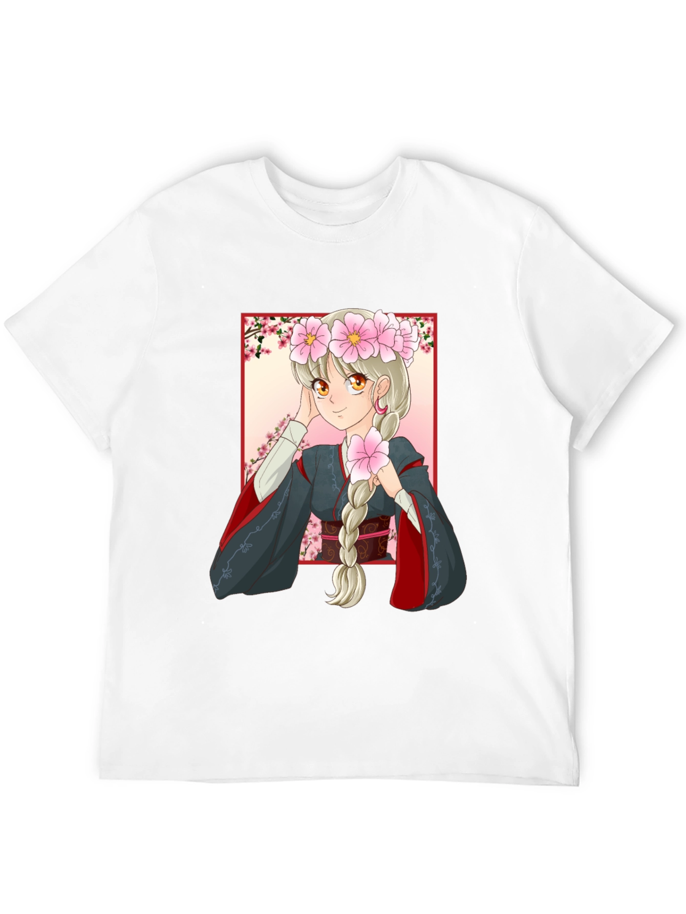Anime Girl Graphic Black T-Shirt