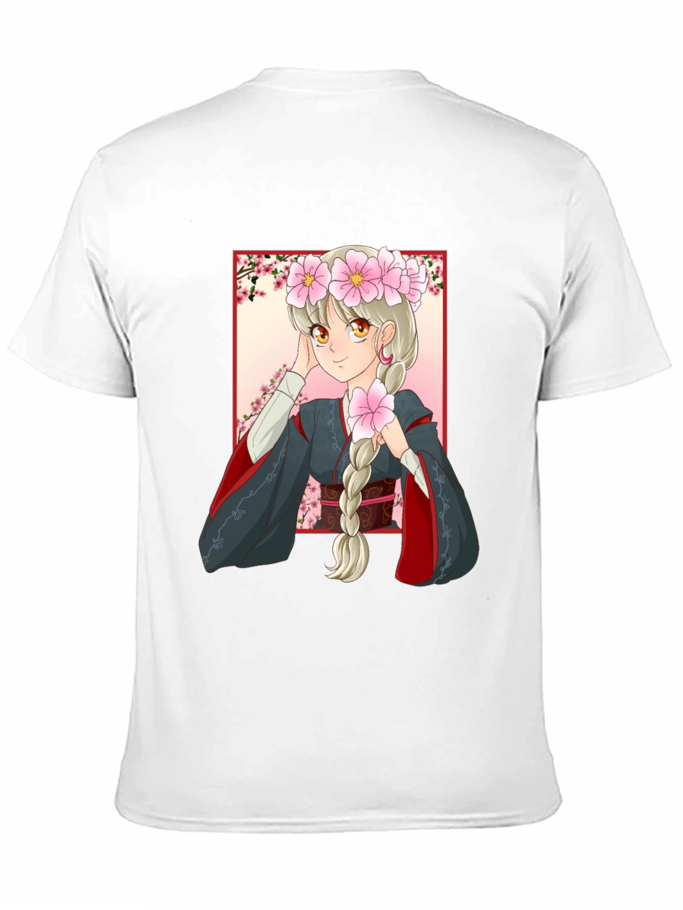 Anime Girl Graphic Black T-Shirt