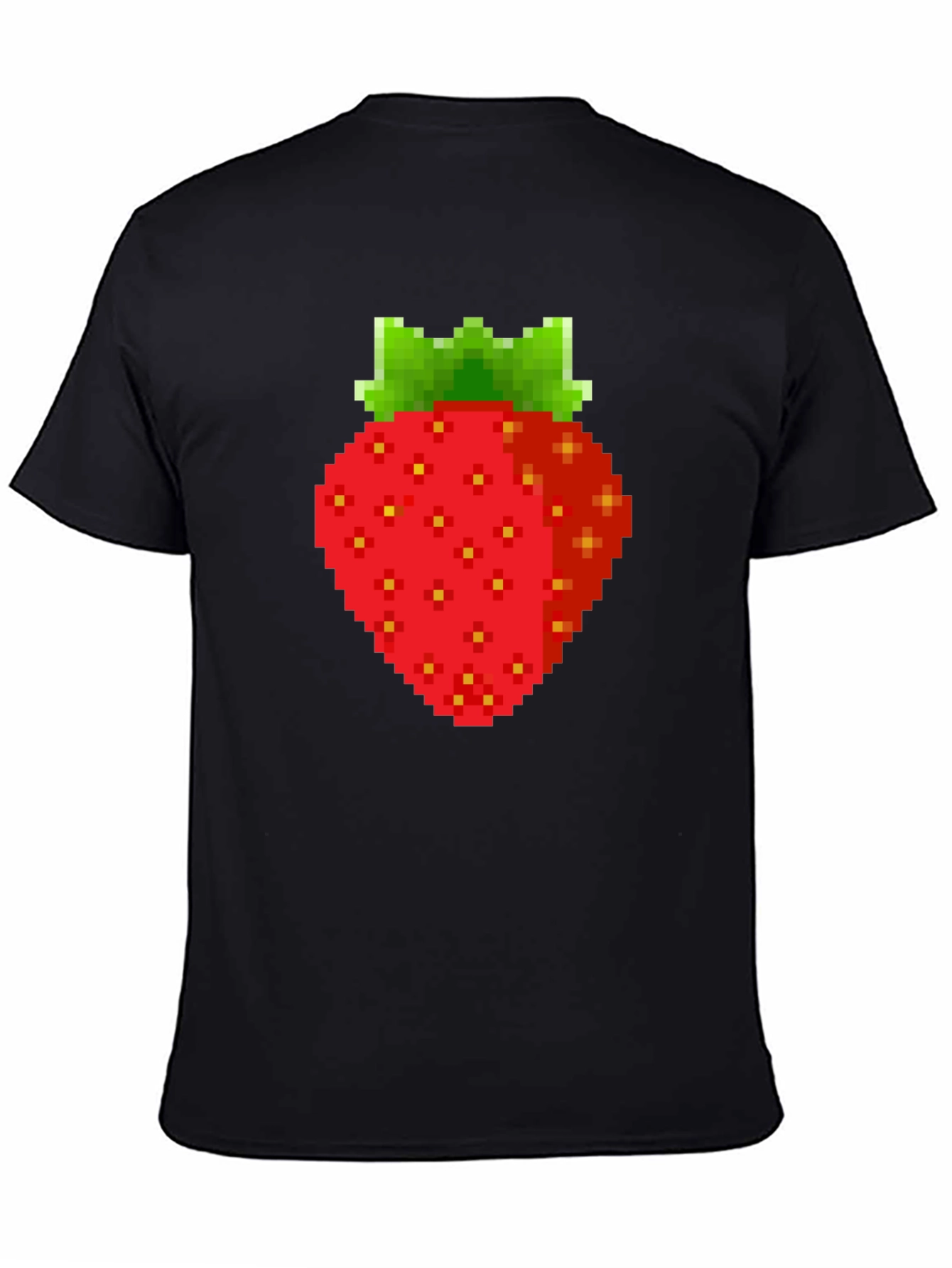 Pixel Strawberry Graphic Tee - Retro Gaming Style