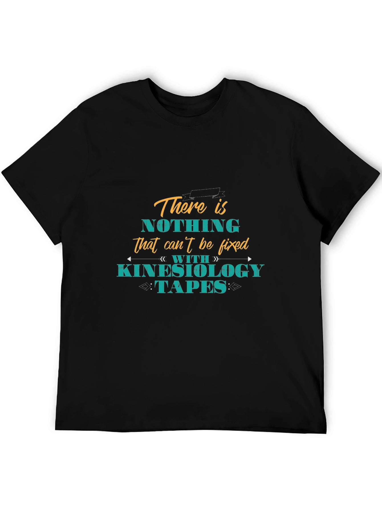 Kinesiology Tapes Fix It All Black T-Shirt