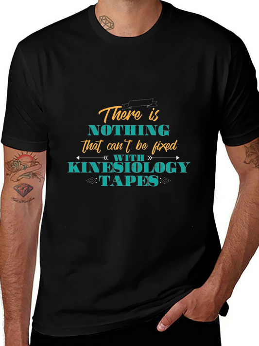 Kinesiology Tapes Fix It All Black T-Shirt