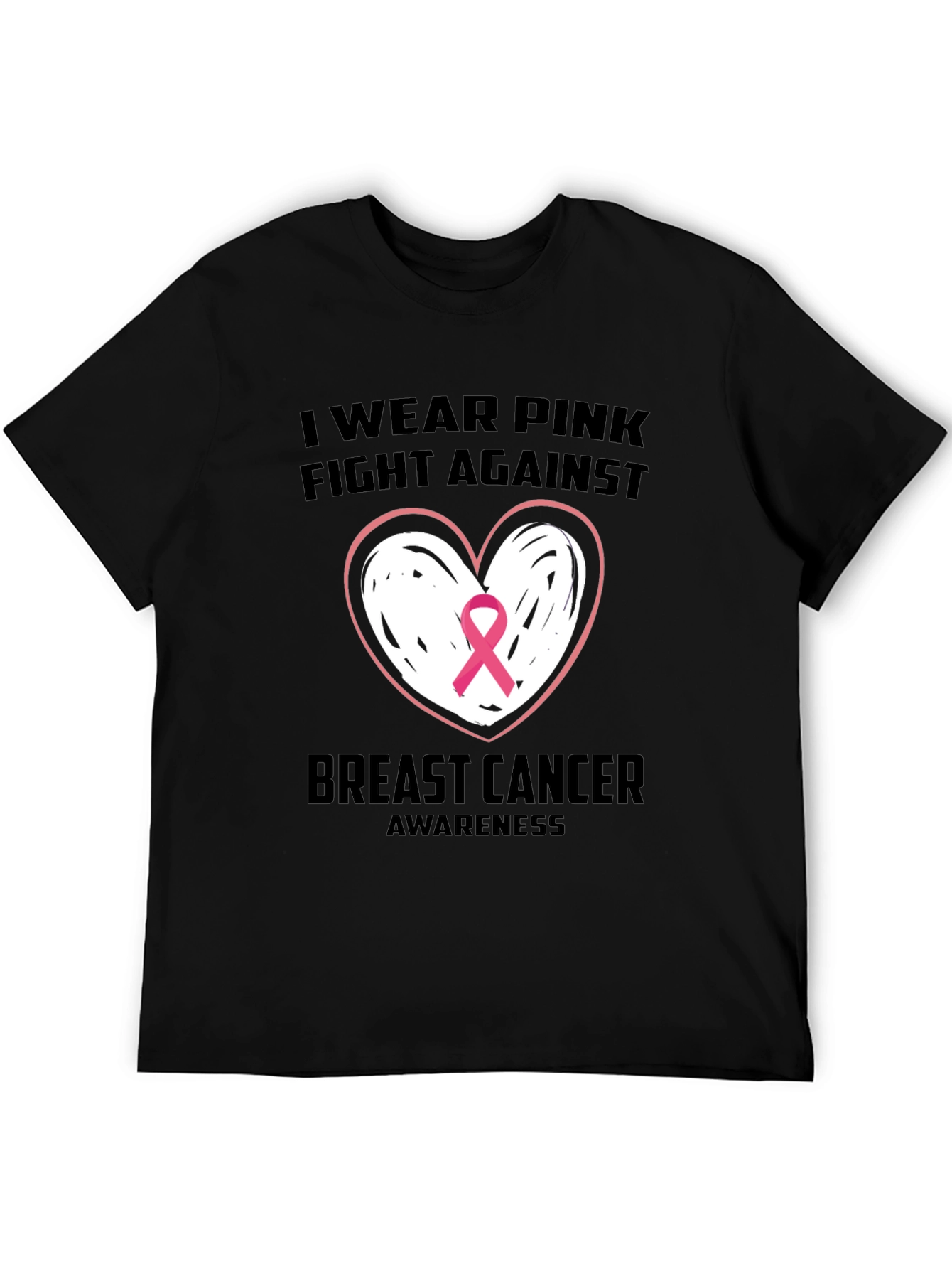 Breast Cancer Awareness Black T-Shirt