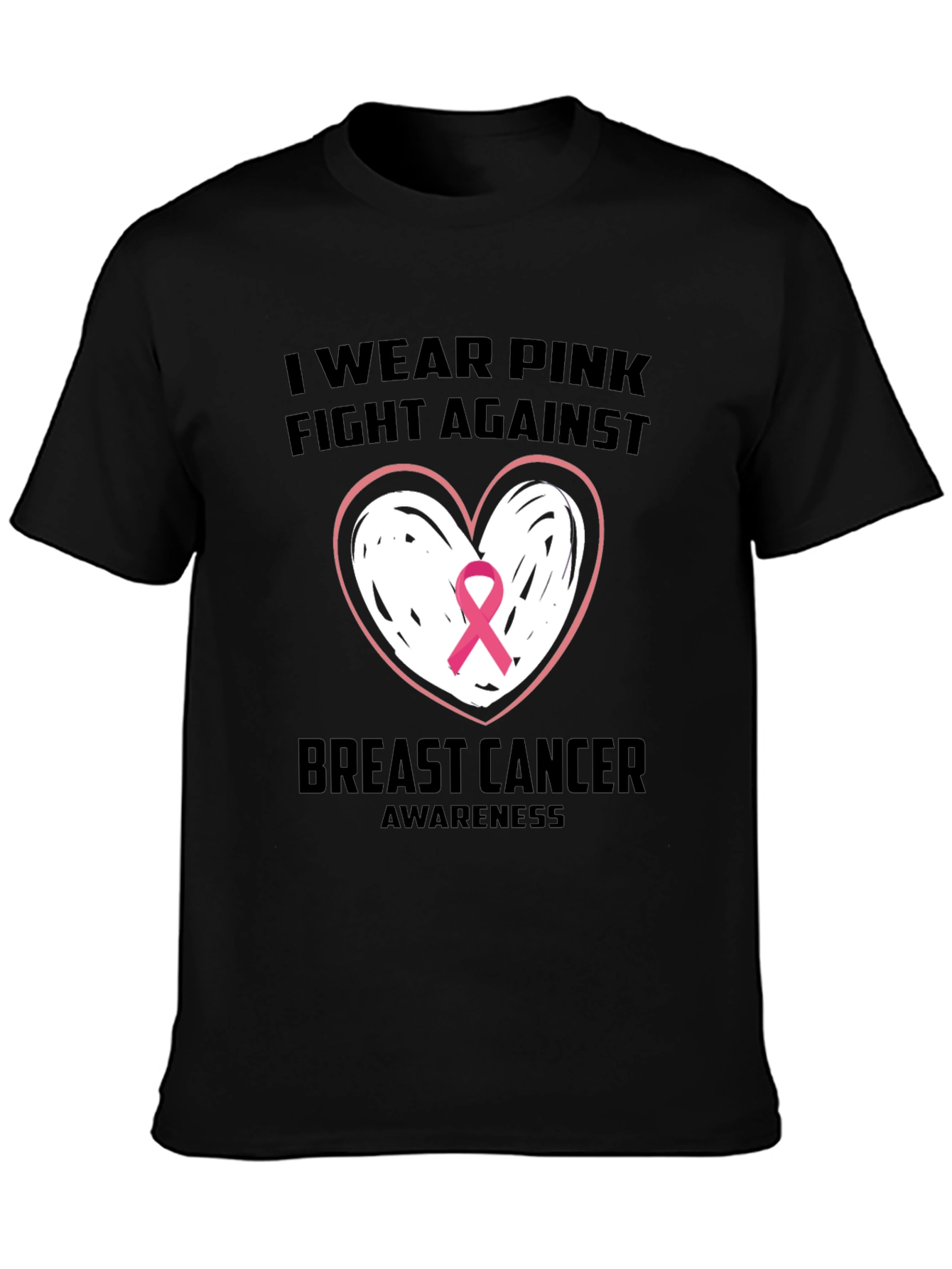 Breast Cancer Awareness Black T-Shirt
