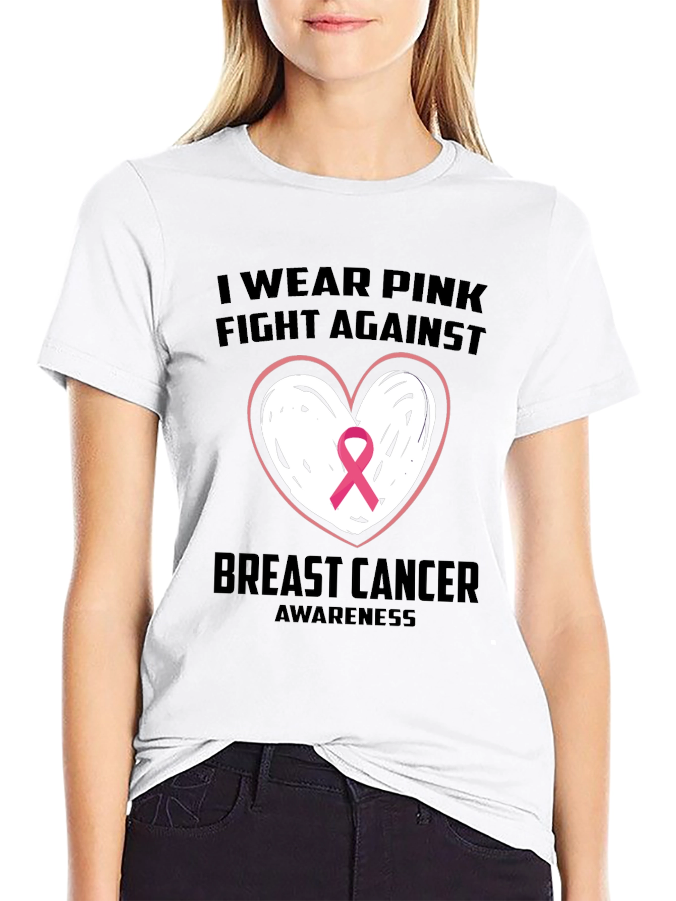 Breast Cancer Awareness Black T-Shirt