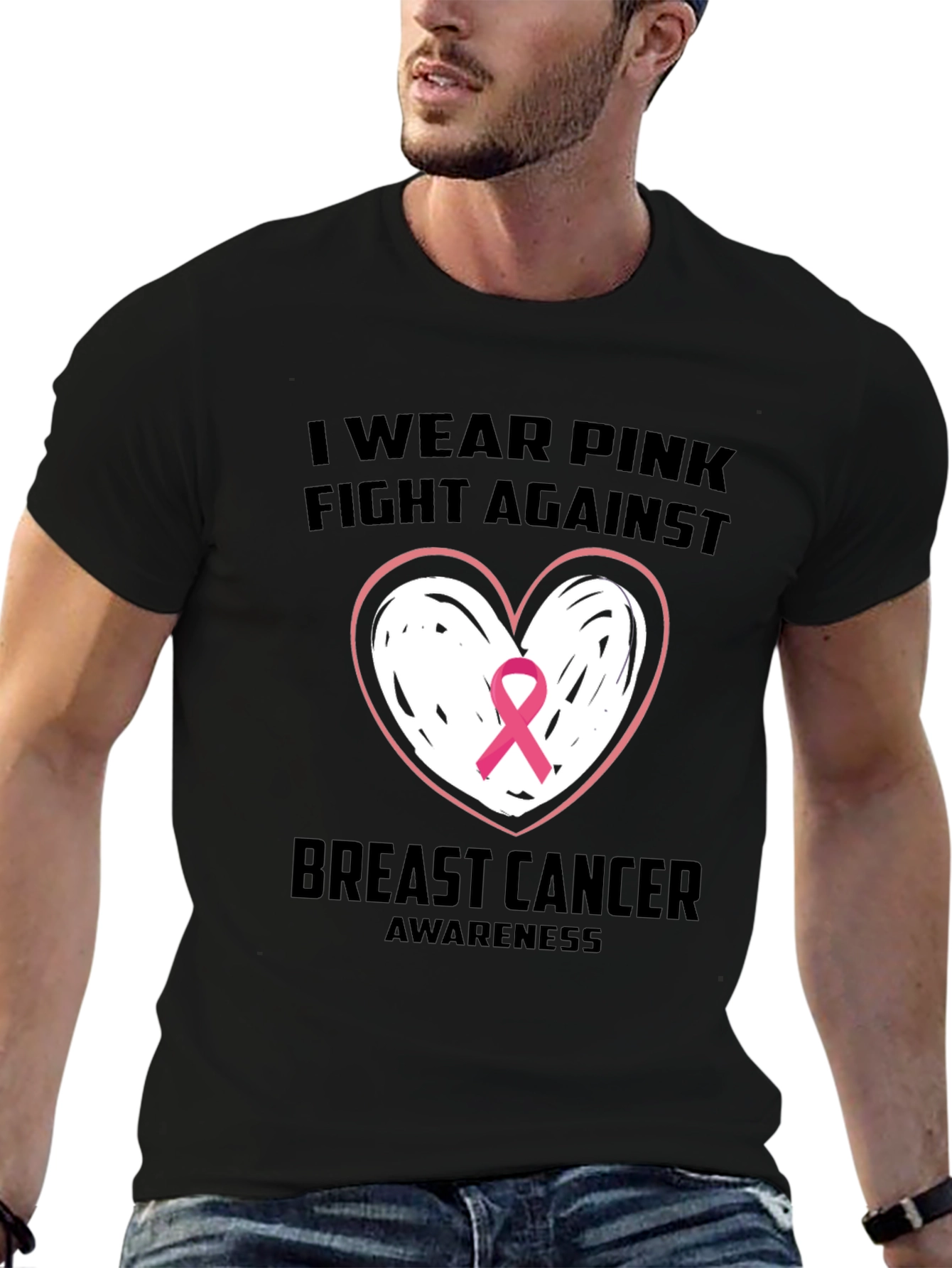 Breast Cancer Awareness Black T-Shirt