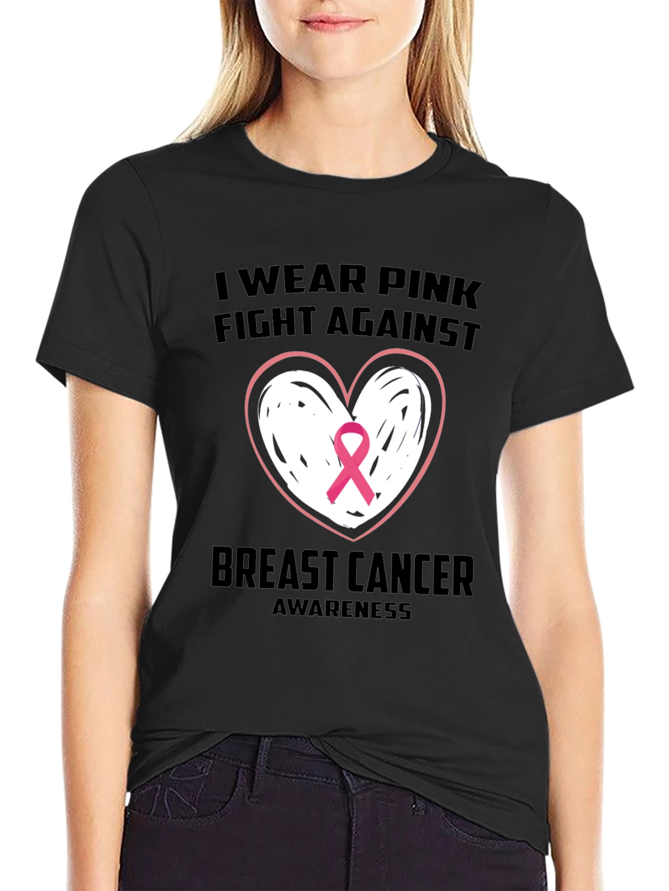 Breast Cancer Awareness Black T-Shirt