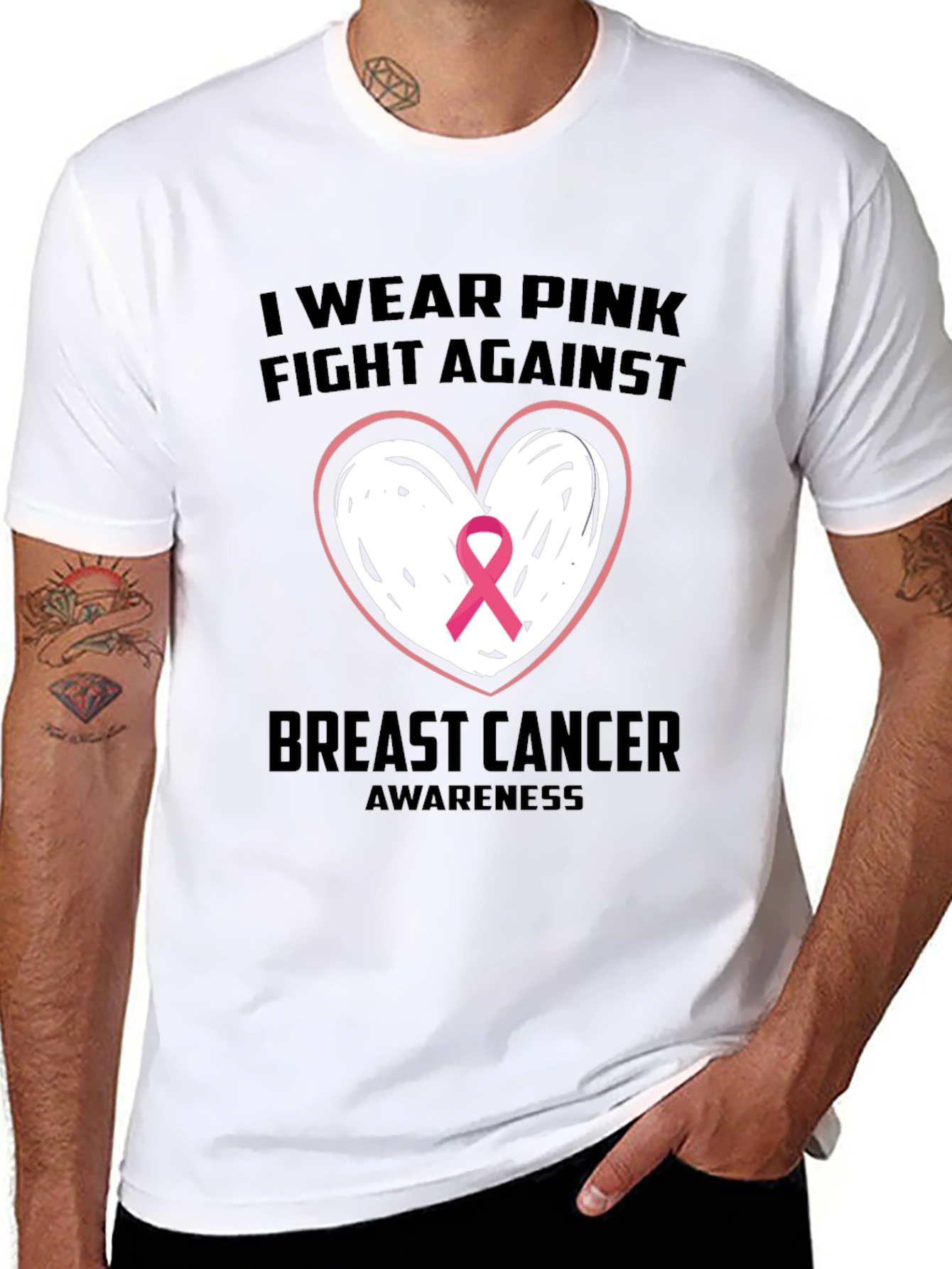 Breast Cancer Awareness Black T-Shirt