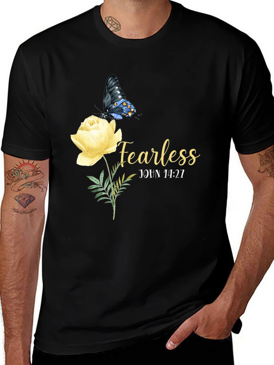 Fearless Butterfly Rose Graphic Tee