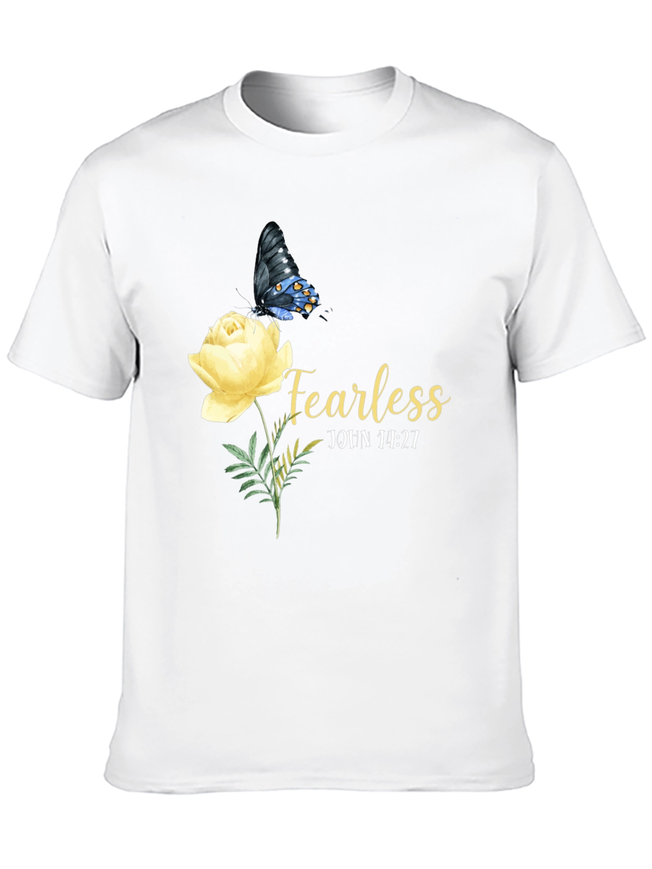 Fearless Butterfly Rose Graphic Tee