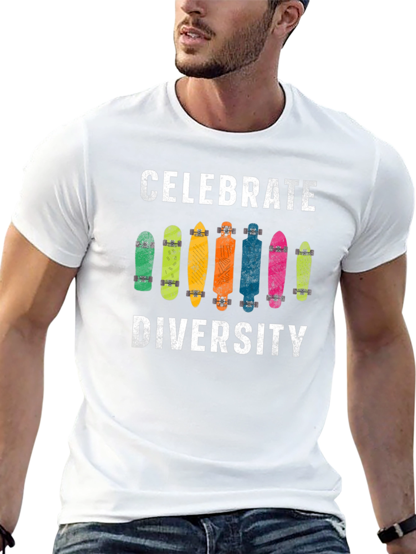 Celebrate Diversity Skateboard T-Shirt