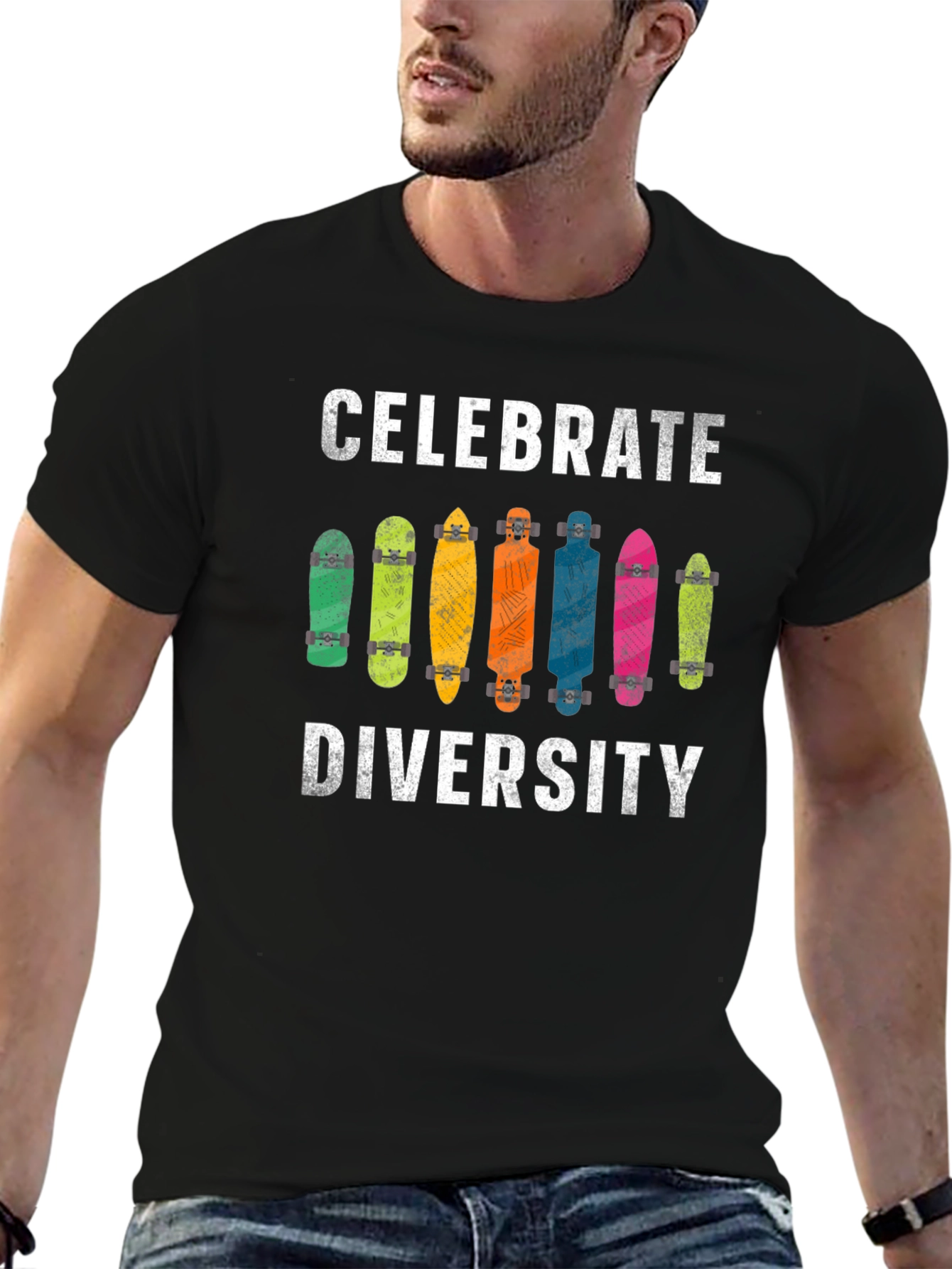 Celebrate Diversity Skateboard T-Shirt