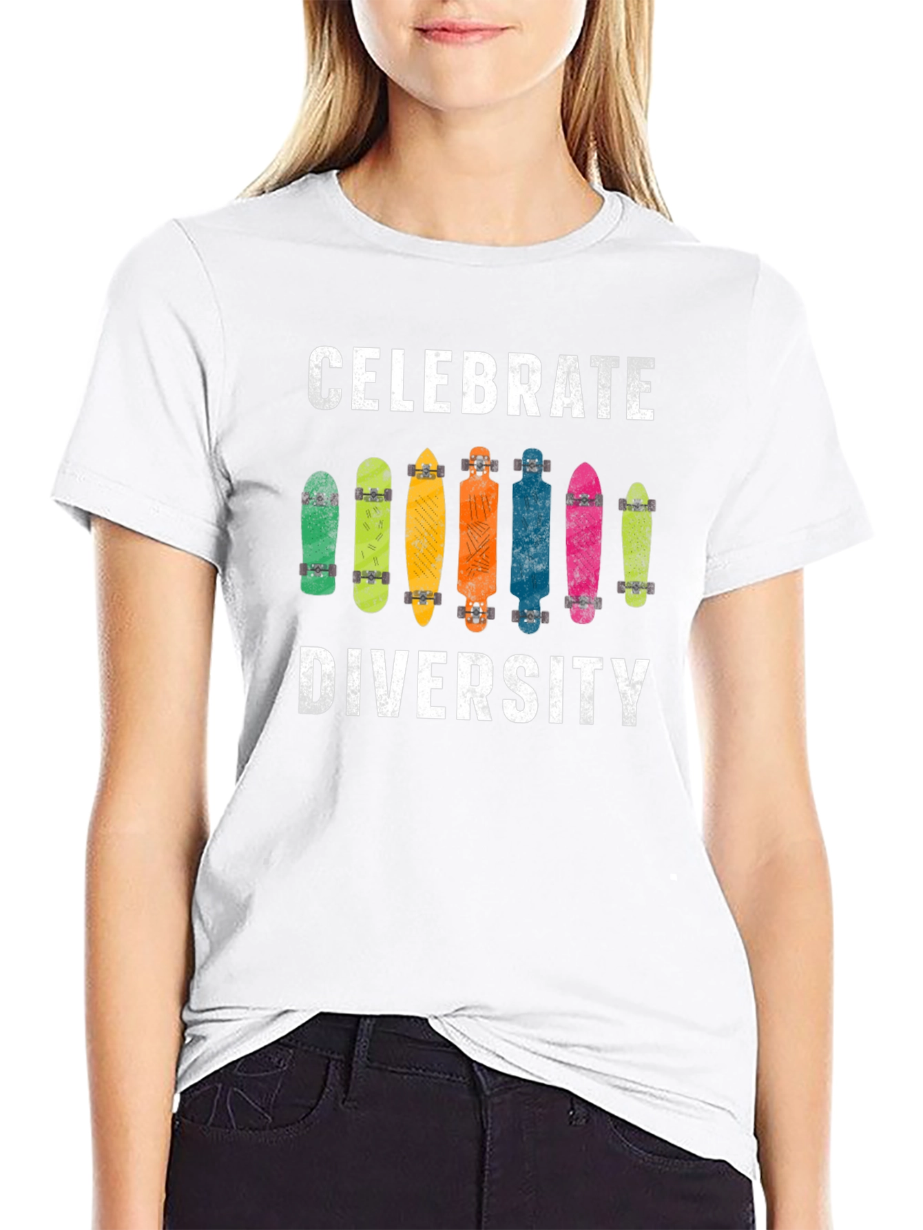 Celebrate Diversity Skateboard T-Shirt