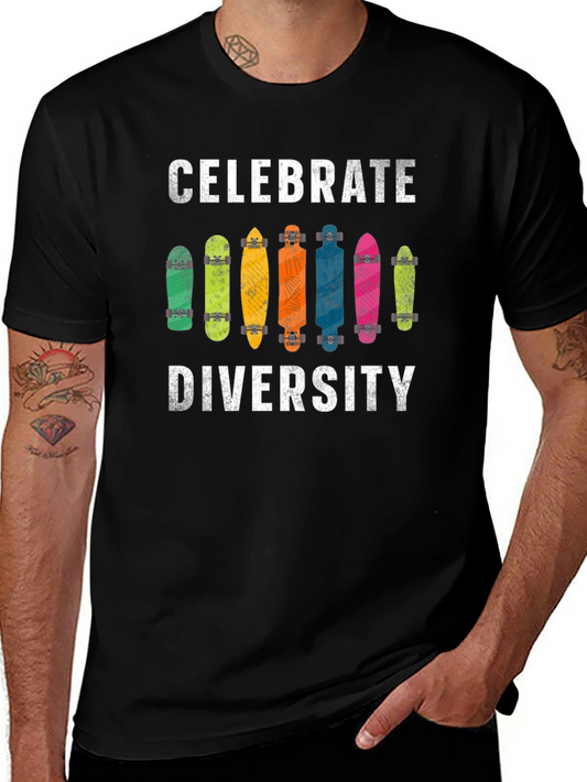 Celebrate Diversity Skateboard T-Shirt