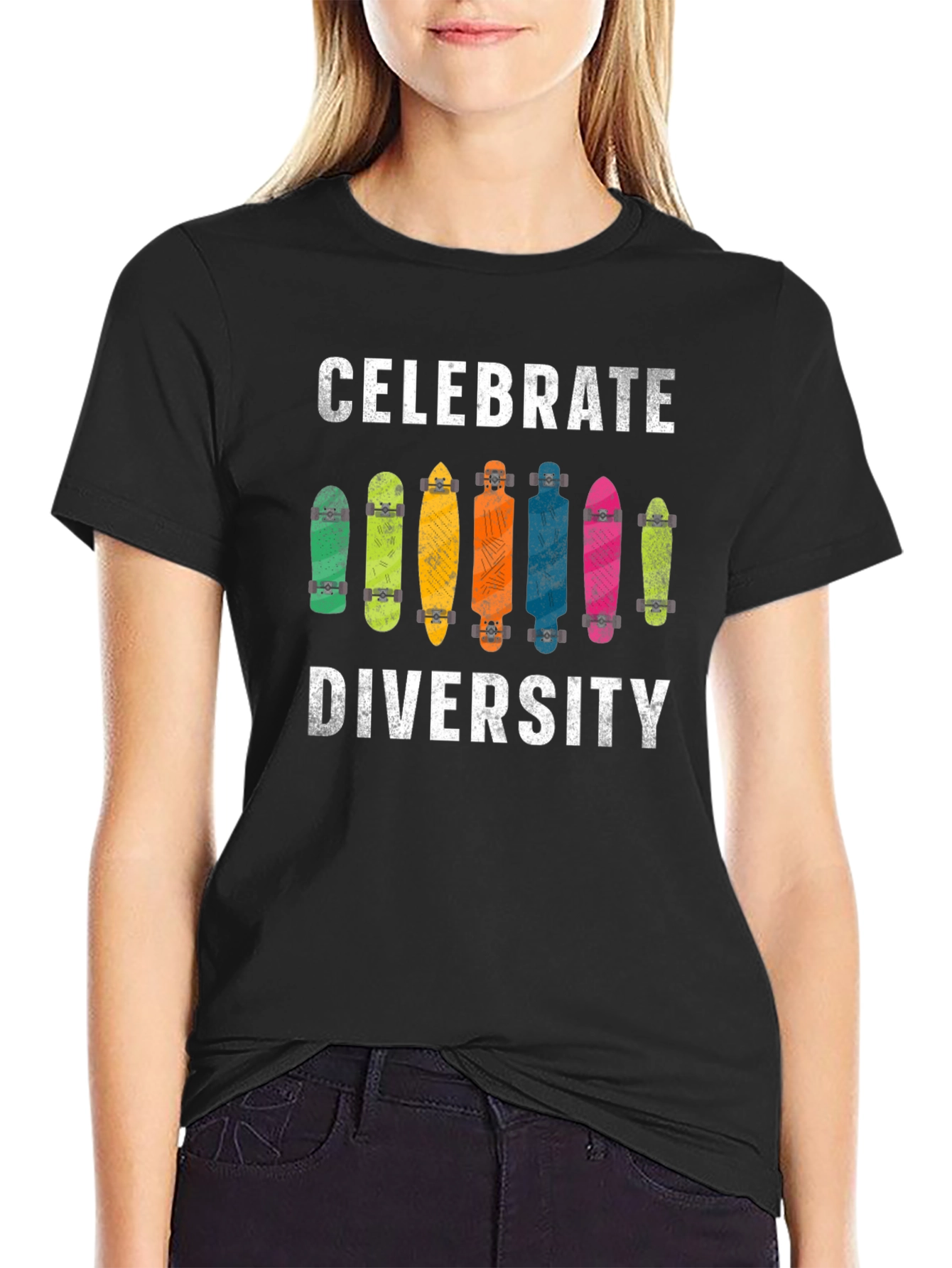 Celebrate Diversity Skateboard T-Shirt