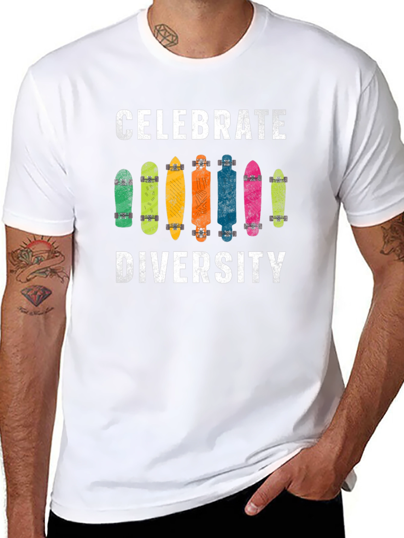 Celebrate Diversity Skateboard T-Shirt
