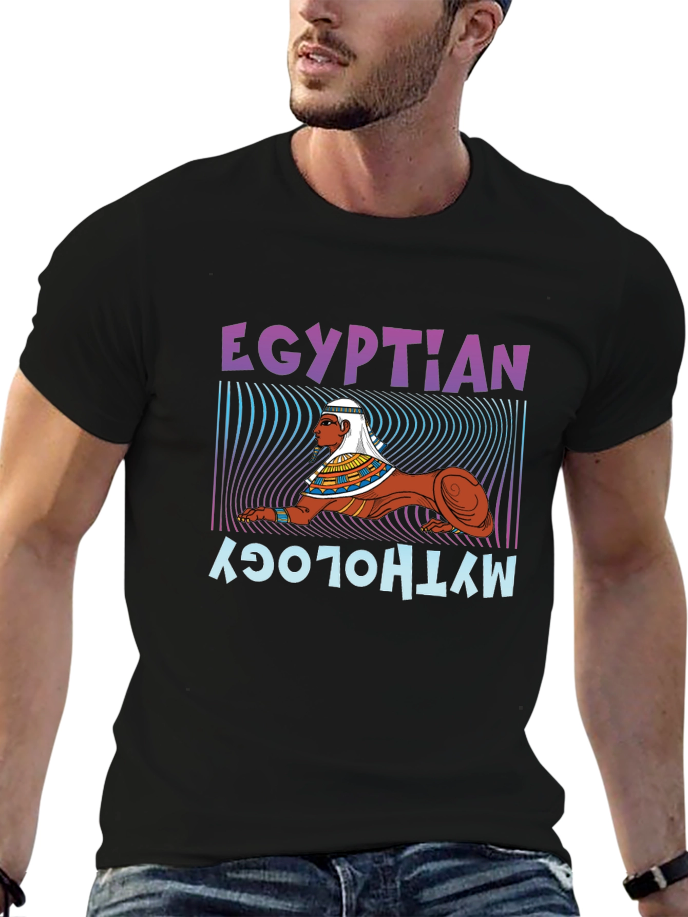 Egyptian Mythology Sphinx Graphic T-Shirt