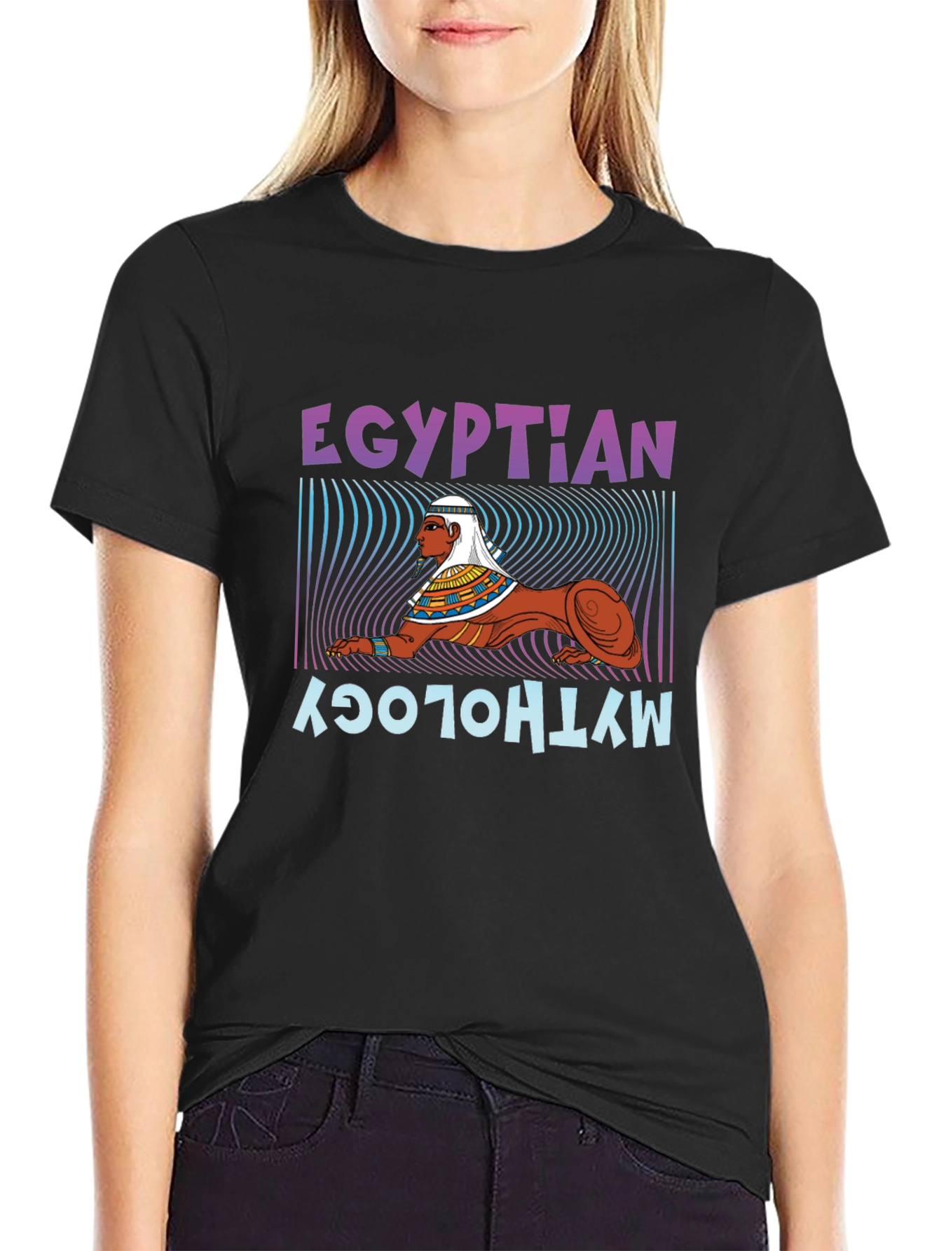 Egyptian Mythology Sphinx Graphic T-Shirt